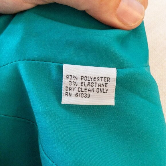 Rickie Freeman for Teri Jon Teal Beaded Strap Gown – Size 2 Cowl Neck Formal - Picture 4 of 5